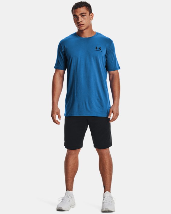 Men's UA Sportstyle Left Chest Short Sleeve Shirt, Blue, pdpMainDesktop image number 2